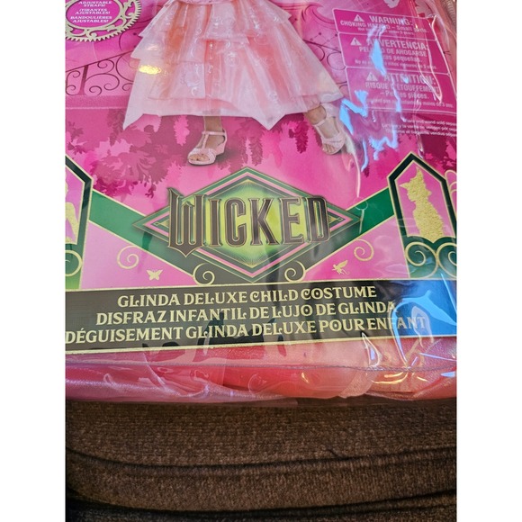 Disguise Glinda Deluxe Child Costume S/P 4-6X Pink Princess Halloween Dress NEW - Picture 5 of 10